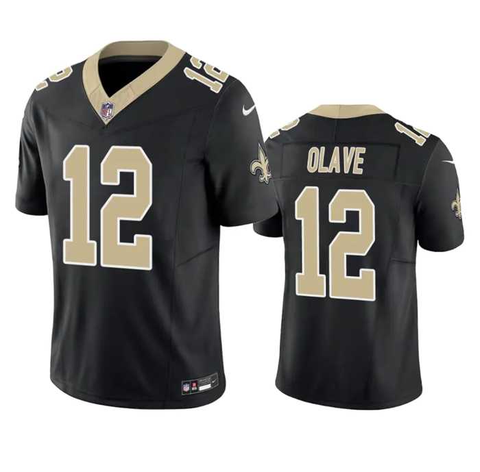 Men & Women & Youth New Orleans Saints #12 Chris Olave Black 2023 F.U.S.E. Vapor Untouchable Limited Stitched Jersey